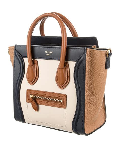 celine tricolor nano|celeine nano luggage tote.